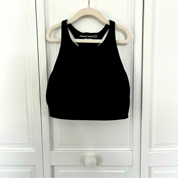 Outdoor Voices TechSweat Crop Top Move Free Crop Top Size Small Black - Picture 2 of 11